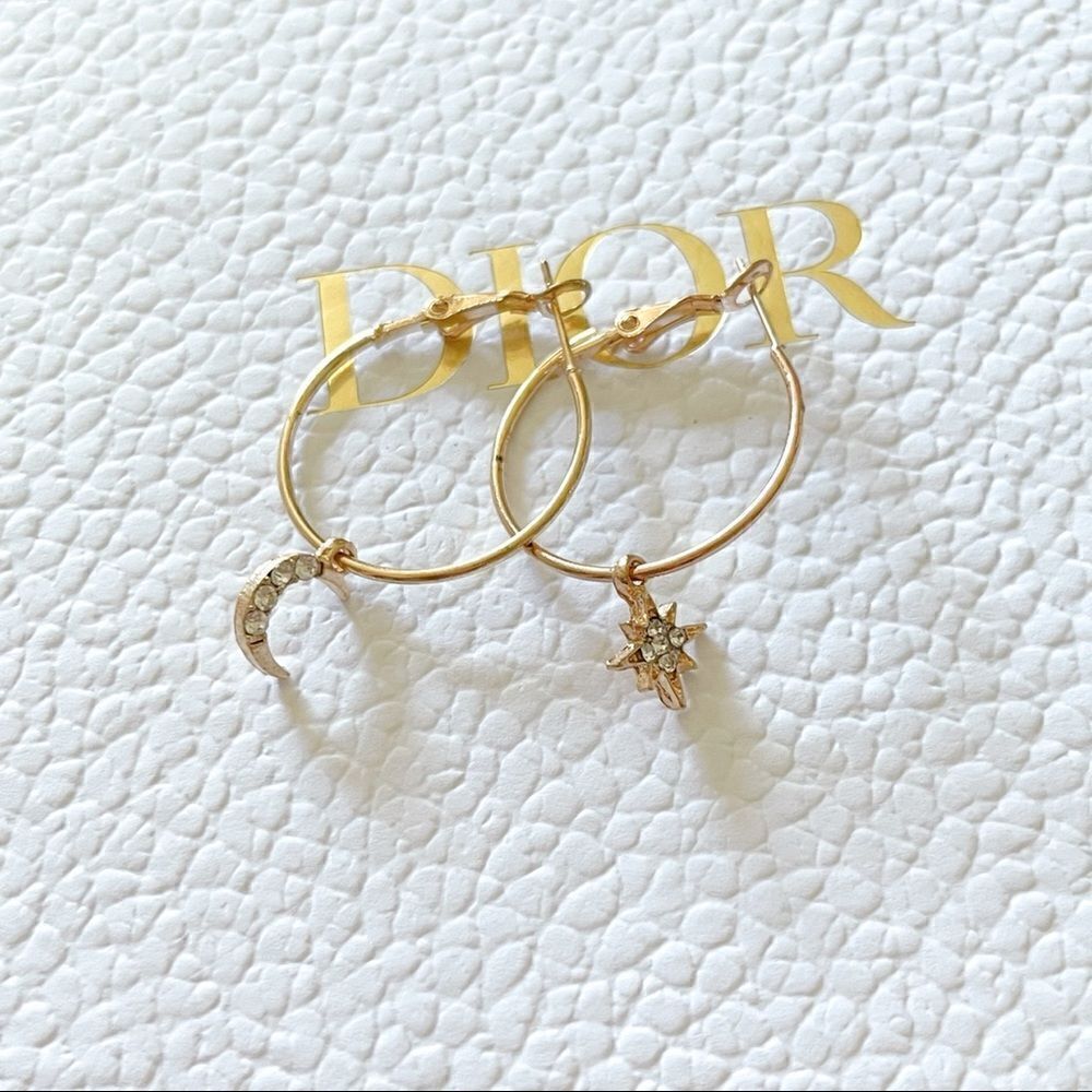 Astronomy Diamond Hoop Earrings